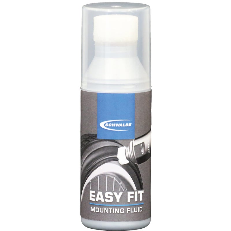 Schwalbe Easy Fit Special Assembly Liquid for Bicycle Tyre withs with Sponge Applicator - 50 ml, Metallic - Image 1